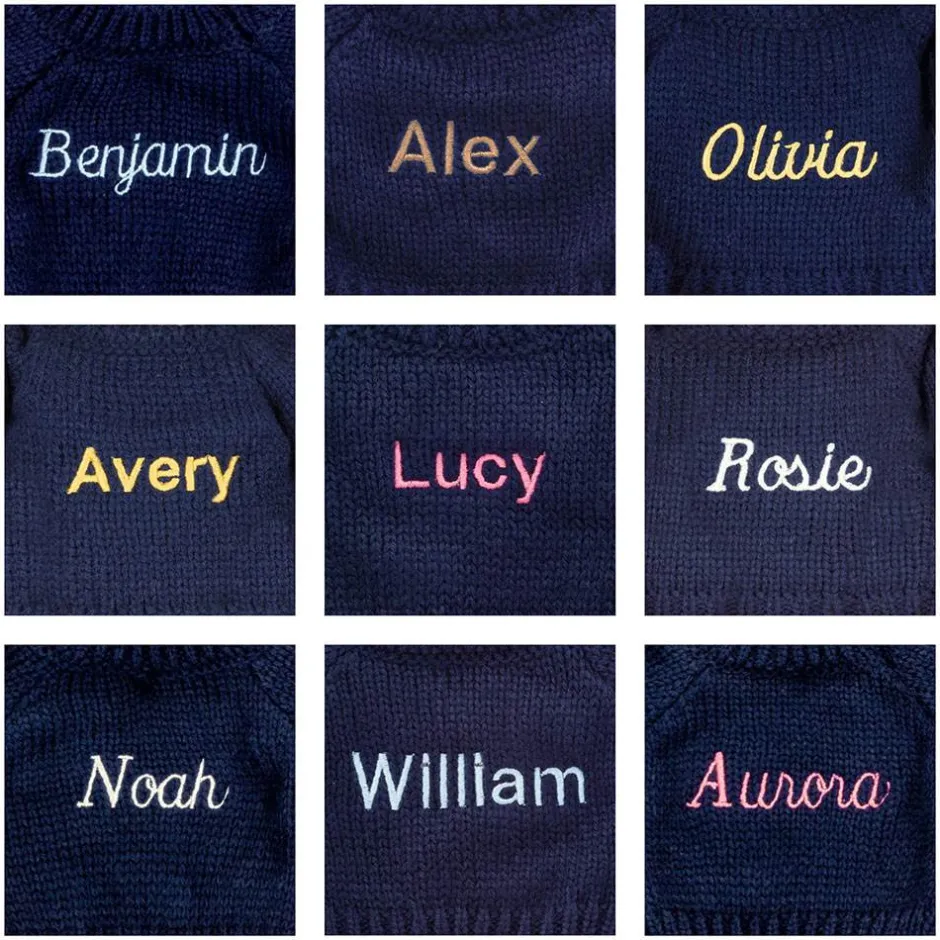 Bashful Luxe Bunny Luna with Personalised Navy Jumper*Jellycat Sale